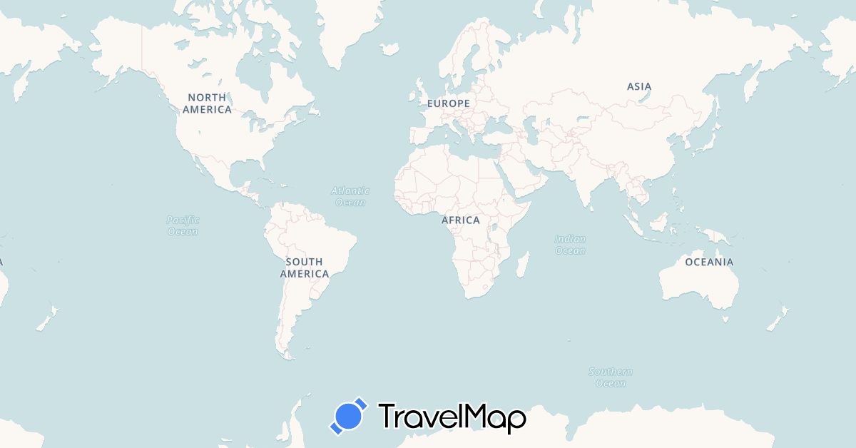 TravelMap itinerary: boat, sailing in Italy (Europe)